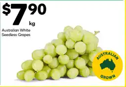 Woolworths Australian white seedless grapes offer