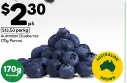 Woolworths Australian blueberries punnet offer
