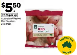 Woolworths Australian washed red potatoes offer