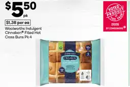 Woolworths Woolworths indulgent cinnabon® filled hot cross buns offer
