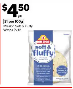 Woolworths Mission soft & fluffy wraps offer