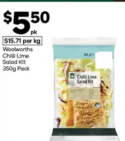 Woolworths Woolworths chilli lime salad kit offer