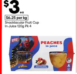 Woolworths Snacktacular fruit cup in juice offer