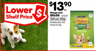 Woolworths Friskies dry cat food offer