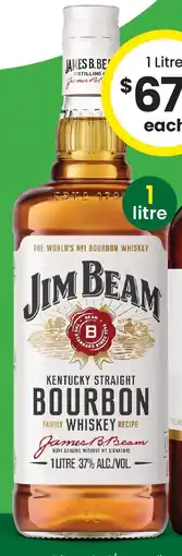 The Bottle O Jim beam kentucky straight bourbon offer