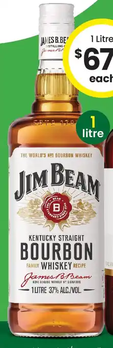 The Bottle O Jim beam kentucky straight bourbon offer