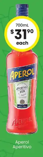 The Bottle O APEROL APERITIVO offer