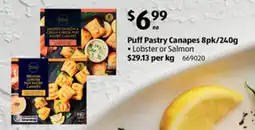 ALDI Puff pastry canapes offer