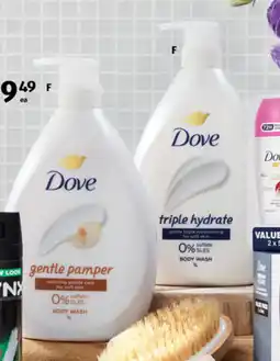 ALDI Dove gentle pamper or triple hydrate body wash offer