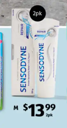 ALDI Sensodyne Repair & Protect + Whitening Toothpaste offer