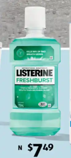 ALDI Listerine freshburst mouthwash offer