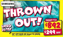 JB Hi-Fi Samsung 55" q7f qled 4k smart tv offer
