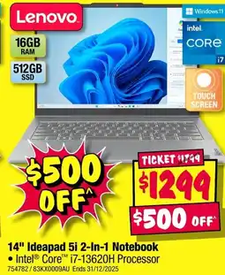 JB Hi-Fi Lenovo 14" ideapad 5i 2-in-1 notebook offer
