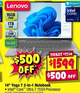JB Hi-Fi Lenovo 14" yoga 7 notebook offer