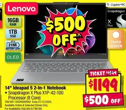JB Hi-Fi Lenovo 14" ideapad 5 notebook offer