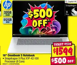 JB Hi-Fi Hp 16" omnibook 5 notebook offer