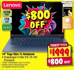 JB Hi-Fi Lenovo 14" yoga slim notebook offer