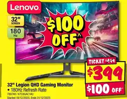 JB Hi-Fi Lenovo 32" legion qhd gaming monitor offer
