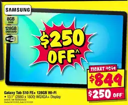 JB Hi-Fi Samsung galaxy tab s10 fe+ wi-fi offer