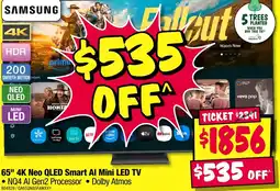 JB Hi-Fi Samsung 65" 4k neo qled smart al mini led tv offer