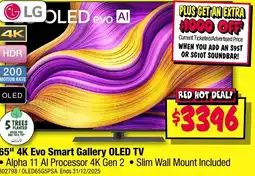 JB Hi-Fi Lg 65" 4k evo smart gallery oled tv offer