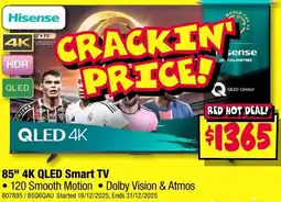 JB Hi-Fi Hisense 85" 4k qled smart tv offer