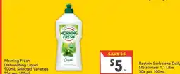 Supa Valu Morning Fresh Dishwashing Liquid offer