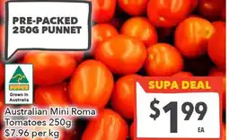 Supa Valu Australian Mini Roma Tomatoes offer