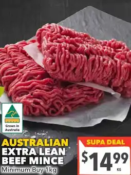 Supa Valu Australian extra lean beef mince offer