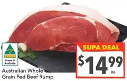 Supa Valu Australian whole grain fed beef rump offer