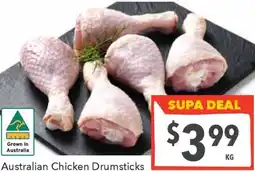 Supa Valu Australian chicken drumsticks offer