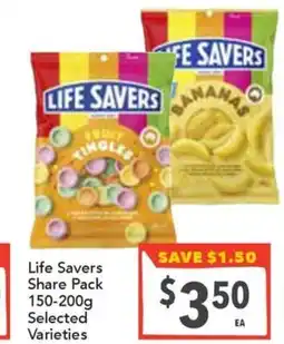 Supa Valu Life savers share pack offer