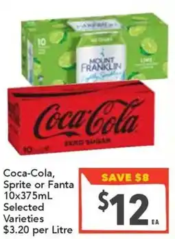 Supa Valu Coca-cola, sprite or fanta offer