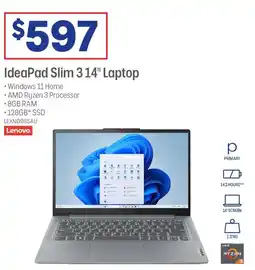 Officeworks IdeaPad Slim 3 Laptop offer