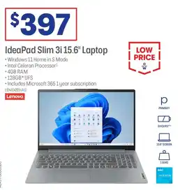 Officeworks IdeaPad Slim 3i Laptop offer