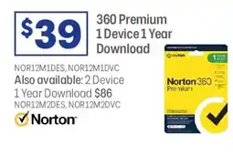 Officeworks 360 Premium 1 Device 1 Year Download offer