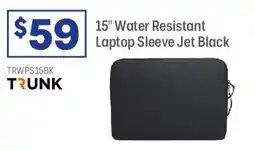 Officeworks Water Resistant Laptop Sleeve Jet Black offer