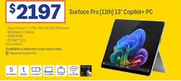 Officeworks Surface Pro (11th) Copilot+ PC offer