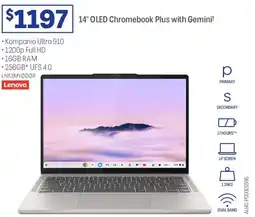 Officeworks OLED Chromebook Plus with Geminit offer