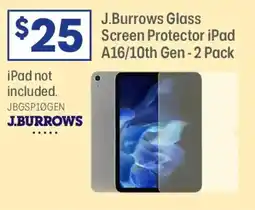 Officeworks J.burrows glass screen protector ipad a16/10th gen offer