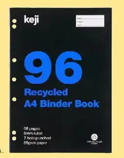 Officeworks Keji recycled a4 binder book offer