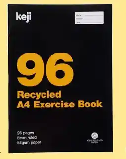 Officeworks Keji recycled a4 exercise book offer