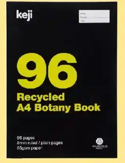 Officeworks Keji recycled a4 botany book offer