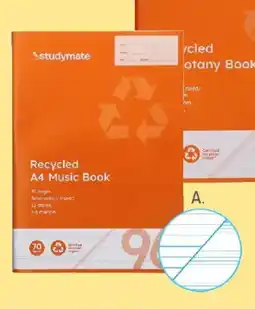 Officeworks A4 70gsm ruled/staved music book offer