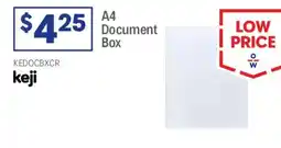 Officeworks Keji document a4 box offer
