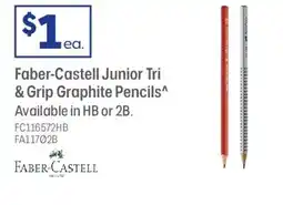 Officeworks Faber-castell junior tri & grip graphite pencils offer
