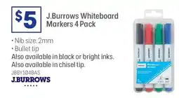 Officeworks J.burrows whiteboard markers offer