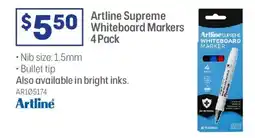 Officeworks Artline supreme whiteboard markers offer