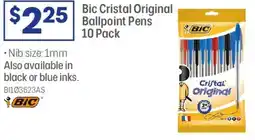 Officeworks Bic cristal original ballpoint pens offer