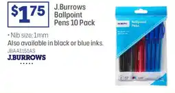 Officeworks J.burrows ballpoint pens pens offer